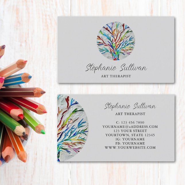 Modern Unique Art Therapist Business Card (Creator Uploaded)