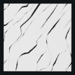 Modern Unique Black White Marble Pattern Faux Canvas Print<br><div class="desc">This modern and trendy pattern is perfect for any stylish man or woman. It features a contemporary and cool intricated lined marble pattern in black and white. It's elegant, simple, sleek, and unique. ***IMPORTANT DESIGN NOTE: For any custom design request such as matching product requests, colour changes, placement changes, or...</div>