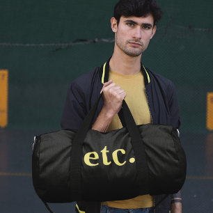 Modern Unique Black & Yellow Gym Sports Accessory Duffle Bag