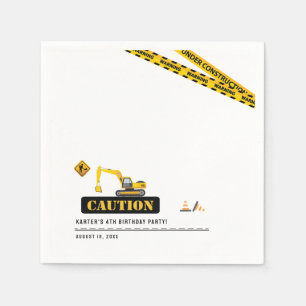 Modern Unique Construction Theme Party Paper Napkin