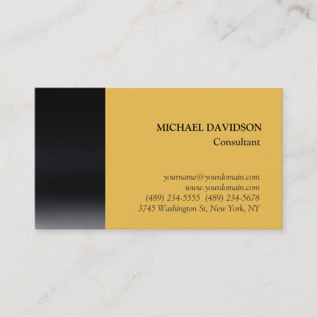Modern Unique Elegant Stylish Personal Business Card (Front)