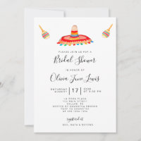Modern Unique Fiesta Sombrero Bridal Shower 