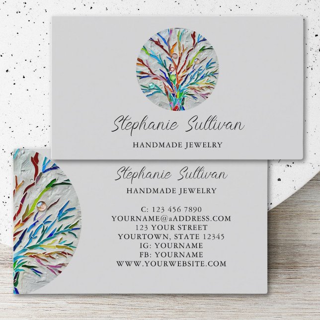 Modern Unique Handmade Jewellery Business Card (Creator Uploaded)