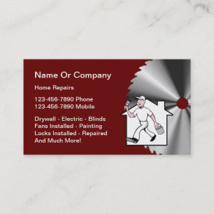 Modern Unique Handyman Business Cards