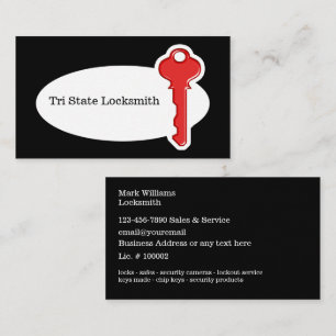 Modern Unique Locksmith Business Cards