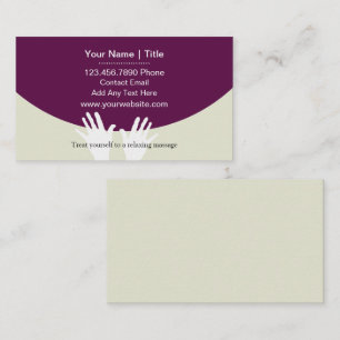 Modern Unique Massage Business Cards