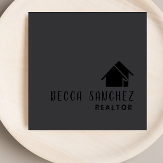 Modern Unique Realtor Broker Business Card
