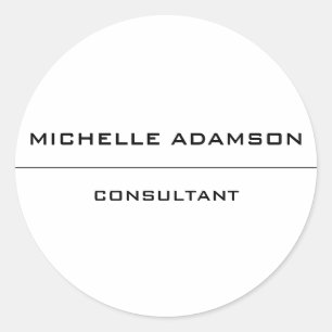 Modern Unique Special Minimalist Classic Round Sticker