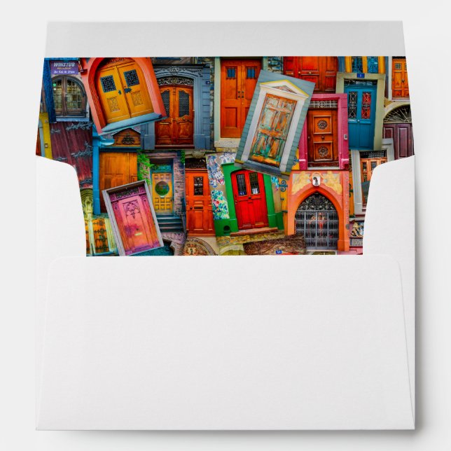 Modern Unique Vintage Door Art Photography Envelope (Back (Bottom))