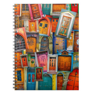 Modern Unique Vintage Door Art Photography Notebook