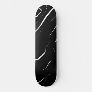 Modern Unique White Black Marble Pattern Skateboard