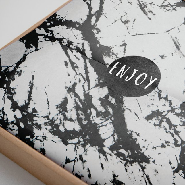 Modern Unique White Black Marble Stone Pattern Tissue Paper (Creator Uploaded)