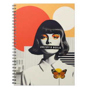 Modern "Unspoken Words" Notebook Journal