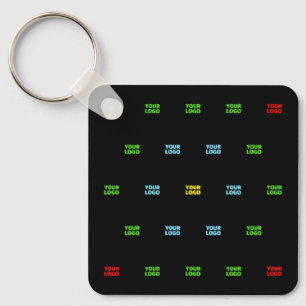 Modern Uploaded Logo or Image Pattern Template  Keychain