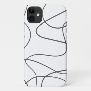 Modern, urban, abstract pattern. Curvy, wavy lines iPhone 11 Case