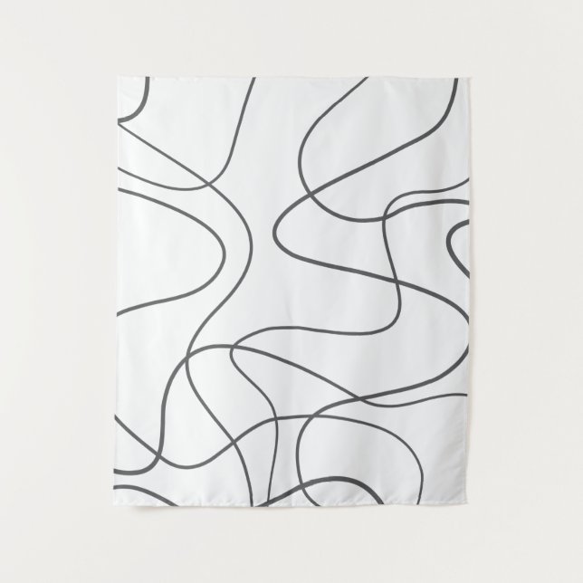 Modern, urban, abstract pattern. Curvy, wavy lines Tapestry (Front)
