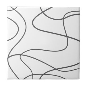 Modern, urban, abstract pattern. Curvy, wavy lines Tile