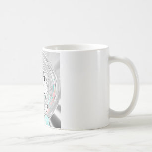 Modern Urban Ash Grey Flora Abstract Pattern Art  Coffee Mug