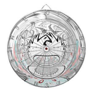 Modern Urban Ash Grey Flora Abstract Pattern Art  Dartboard