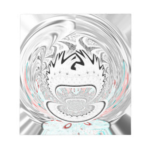 Modern Urban Ash Grey Flora Abstract Pattern Art  Notepad