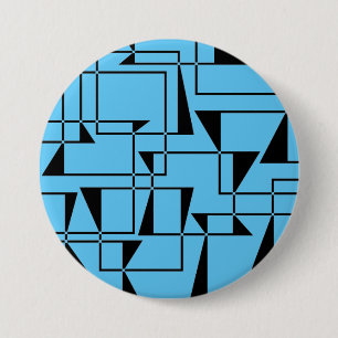 Modern, urban, bold, cool geometric pattern art 3 inch round button