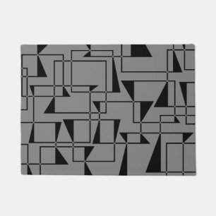 Modern, urban, bold, cool geometric pattern art doormat