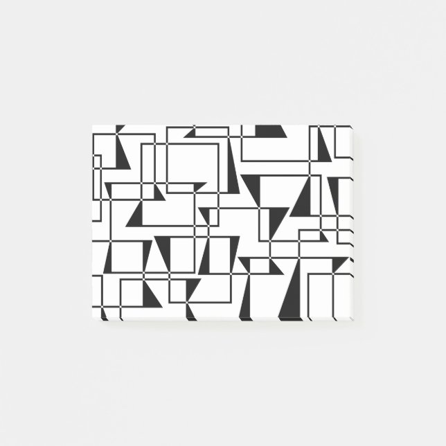 Modern, urban, bold, cool geometric pattern art post-it notes (Front)