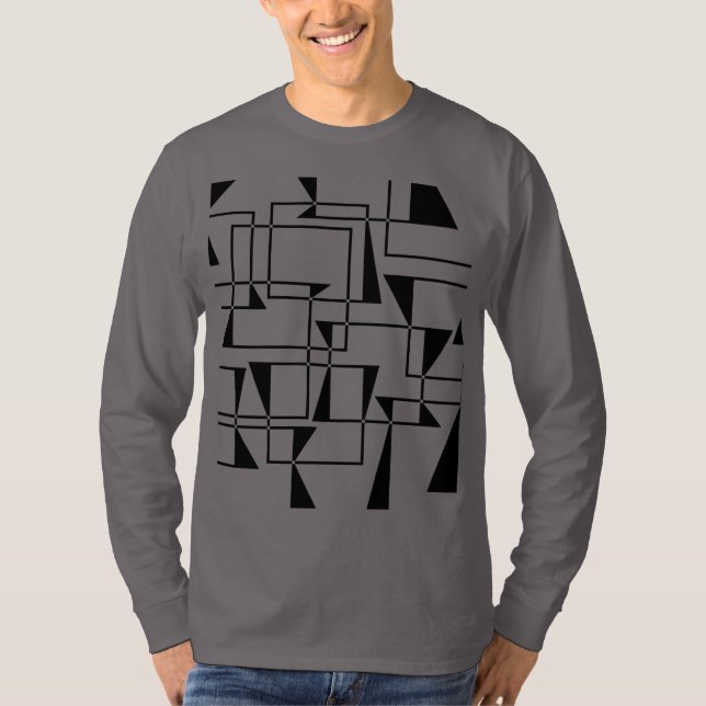 Modern, urban, bold, cool geometric pattern art T-Shirt (Front)