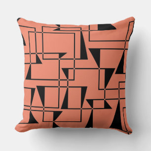 Modern, urban, bold, cool geometric pattern art throw pillow