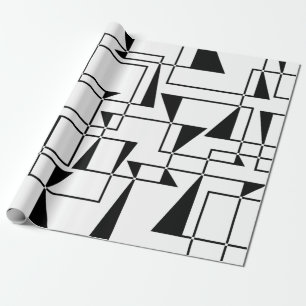 Modern, urban, bold, cool geometric pattern art wrapping paper