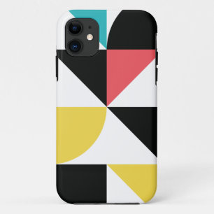 Modern, urban, colourful, fun geometric pattern iPhone 11 case