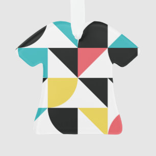 Modern, urban, colourful, fun geometric pattern ornament