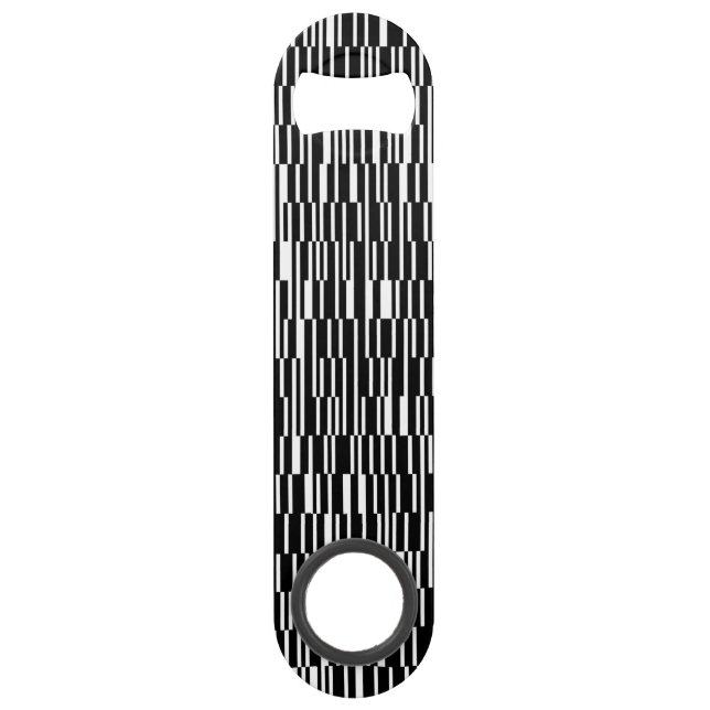 Modern, urban, contemporary geometric pattern art bar key (Front)
