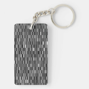 Modern, urban, contemporary geometric pattern art keychain