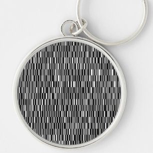 Modern, urban, contemporary geometric pattern art keychain
