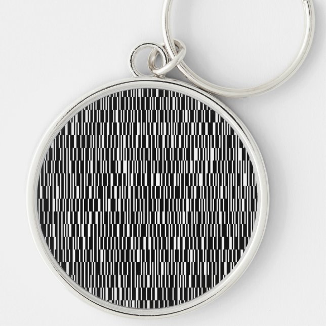 Modern, urban, contemporary geometric pattern art keychain (Front)