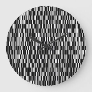 Modern, urban, contemporary geometric pattern art large clock
