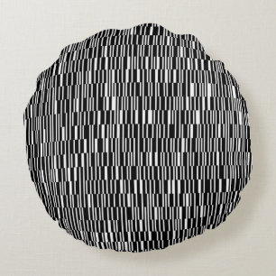 Modern, urban, contemporary geometric pattern art round pillow