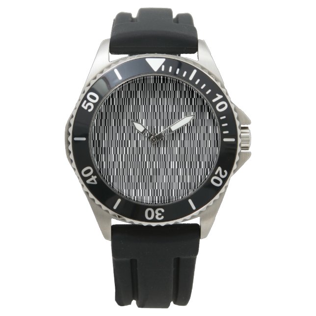 Modern, urban, contemporary geometric pattern art watch (Front)