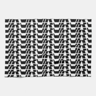 Modern, urban, cool, bold trendy geometric pattern kitchen towel