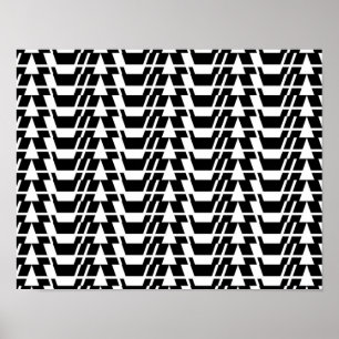 Modern, urban, cool, bold trendy geometric pattern poster