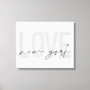 Modern, urban, cool simple design of Love New York Canvas Print