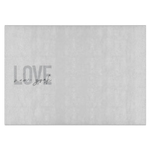 Modern, urban, cool simple design of Love New York Cutting Board