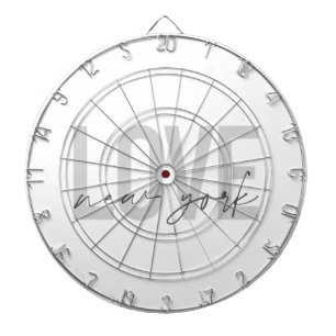 Modern, urban, cool simple design of Love New York Dartboard