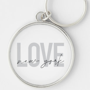 Modern, urban, cool simple design of Love New York Keychain