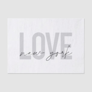 Modern, urban, cool simple design of Love New York Tissue Paper