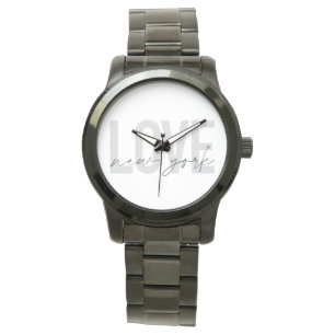 Modern, urban, cool simple design of Love New York Watch
