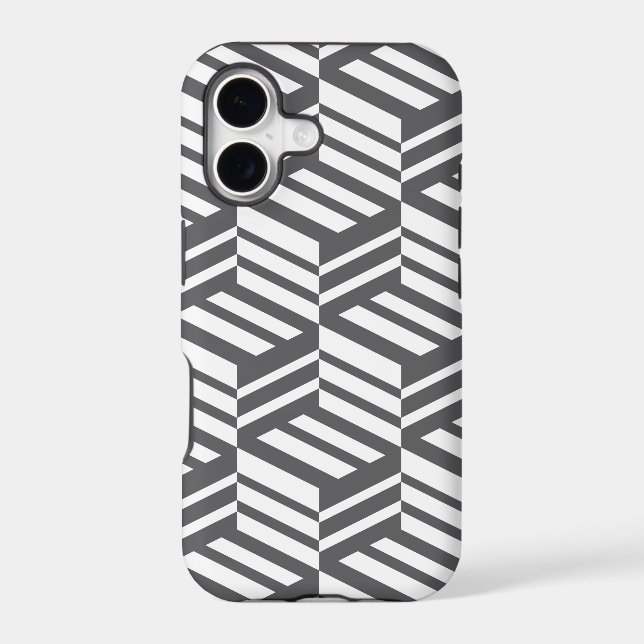 Modern, urban, dynamic bold geometric cube pattern (Back)
