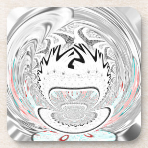 Modern urban flora pattern coaster