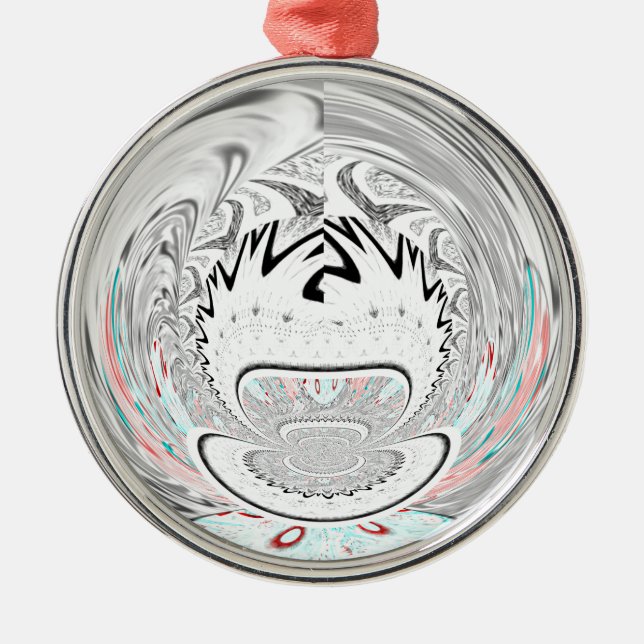 Modern urban flora pattern metal ornament (Front)